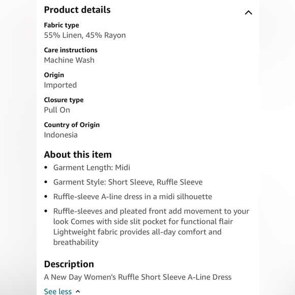 13 A New Day Women's Ruffle Short Sleeve A-Line Dress  NWT size 2X - Picture 4 of 7